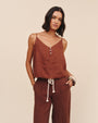 Bella DahlPintuck Camisole - Sea Glass BrownTops