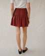 Bella DahlPintuck Mini Skirt - Harvest RedSkirts