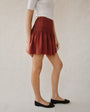 Bella DahlPintuck Mini Skirt - Harvest RedSkirts
