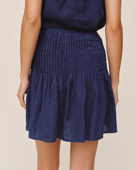 Bella Dahl Pintuck Mini Skirt - Nautical Night View 2
