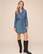 Bella DahlPintuck Shirt Tail Dress - Shadow Blue WashDresses