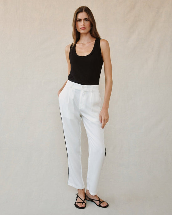 Bella Dahl Piped Trouser Pant - Off White