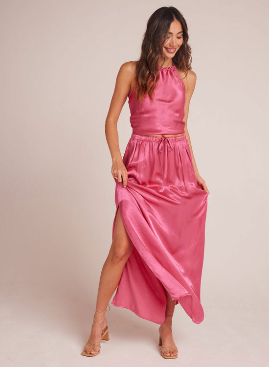 Bella DahlPleat Front Maxi Skirt - Tidal PinkBottoms