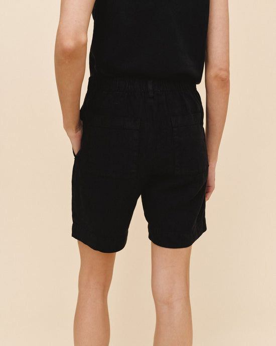 Bella Dahl Pleated Bermuda  - Black View 2