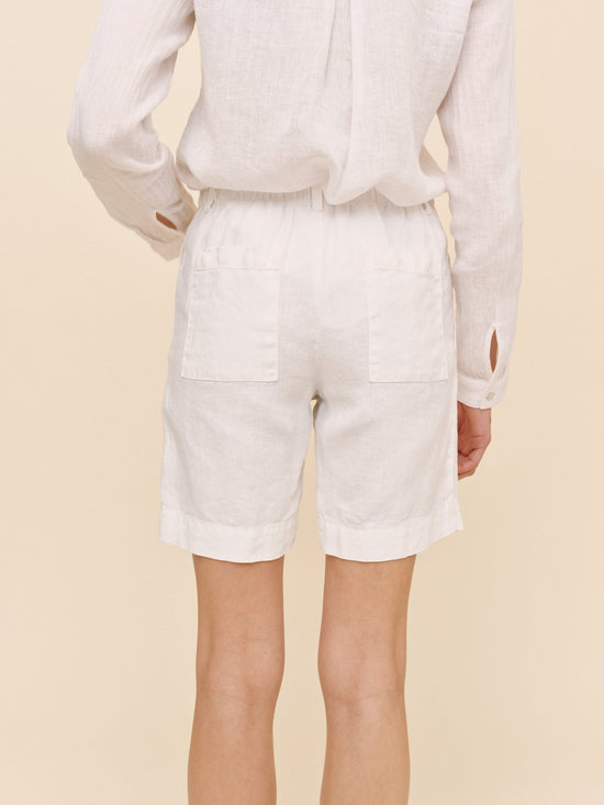 Bella Dahl Pleated Bermuda - White View 2