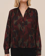 Bella DahlPleated Bodice Shirt- Abstract Camo PrintTops
