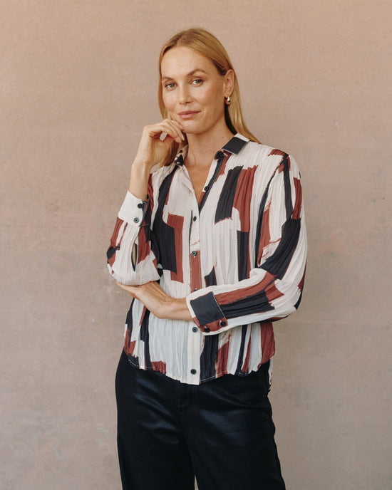 Bella Dahl Pleated Button Down - Modern Art Print