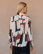 Bella DahlPleated Button Down - Modern Art PrintTops