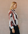 Bella DahlPleated Button Down - Modern Art PrintTops