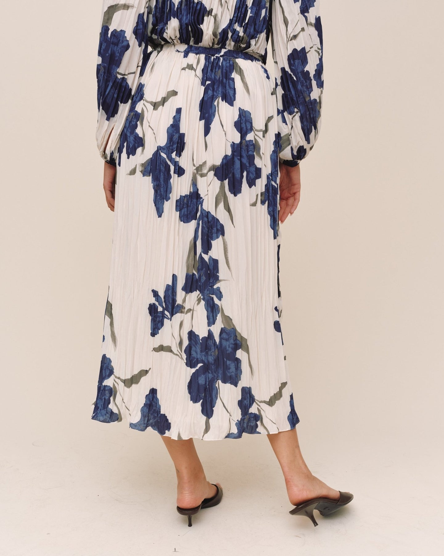 Bella DahlPleated Skirt - Indigo Iris PrintSkirts