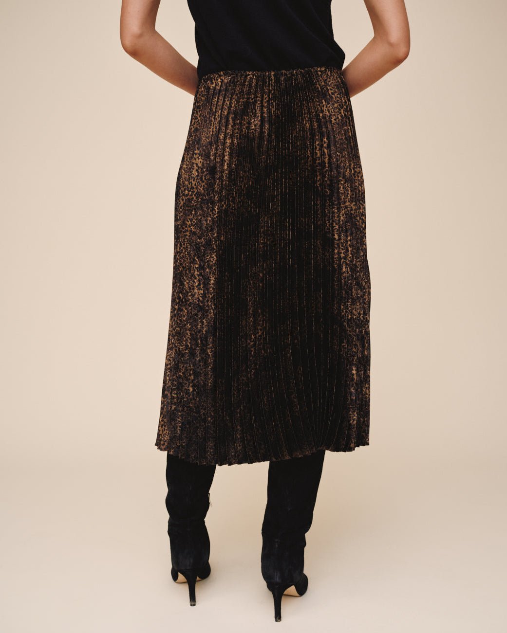 Bella DahlPleated Skirt - Micro LeopardSkirts