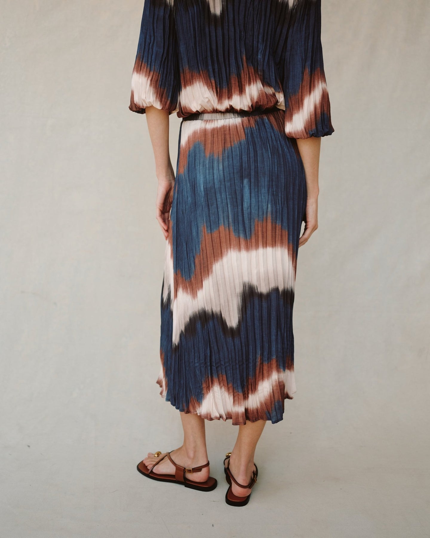 Bella DahlPleated Skirt With Tie - Midnight Tides PrintSkirts