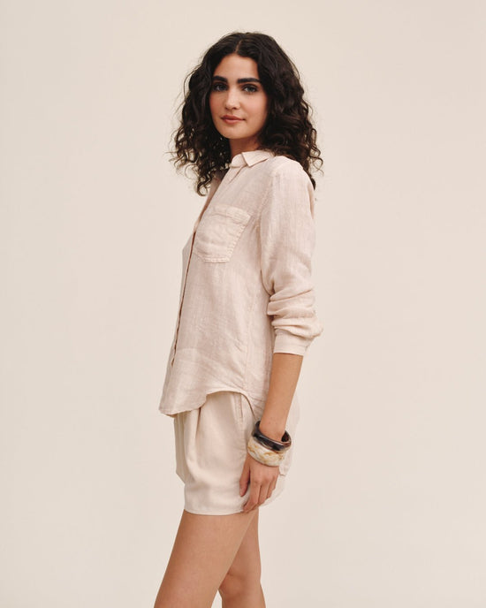 Bella Dahl Linen Pocket Button Down - Linen Sand View 2