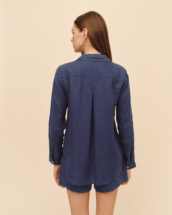 Bella Dahl Pocket Button Down - Midnight Surf View 2