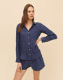 Bella DahlPocket Button Down - Midnight SurfTops