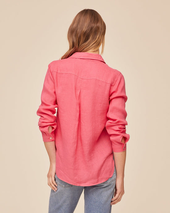 Bella Dahl Pocket Button Down - Spiced Hibiscus View 2