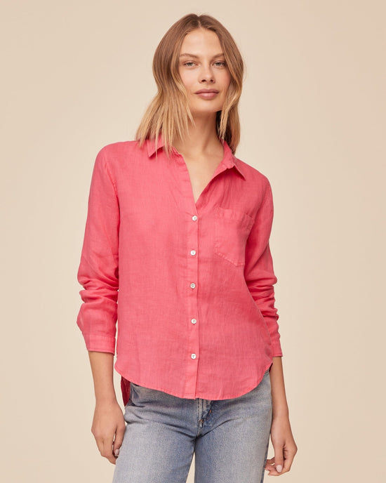 Bella Dahl Pocket Button Down - Spiced Hibiscus View 2