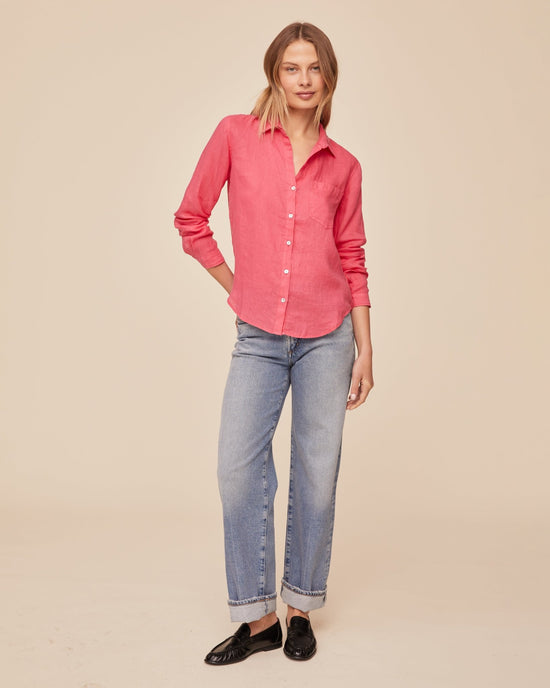 Bella Dahl Pocket Button Down - Spiced Hibiscus