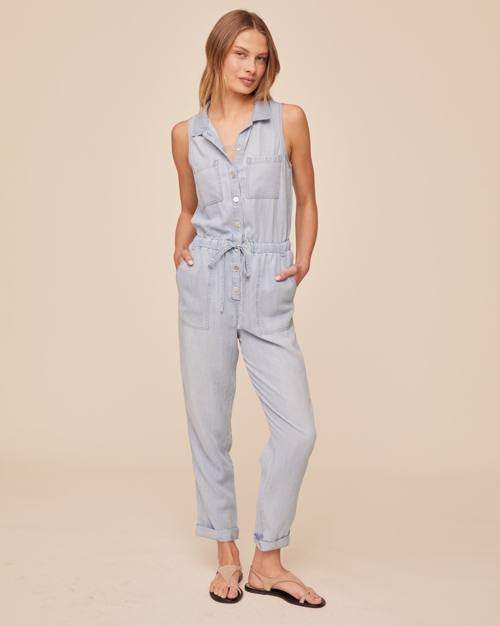 Pocket Jumpsuit - Light Sunspray Wash – Bella Dahl