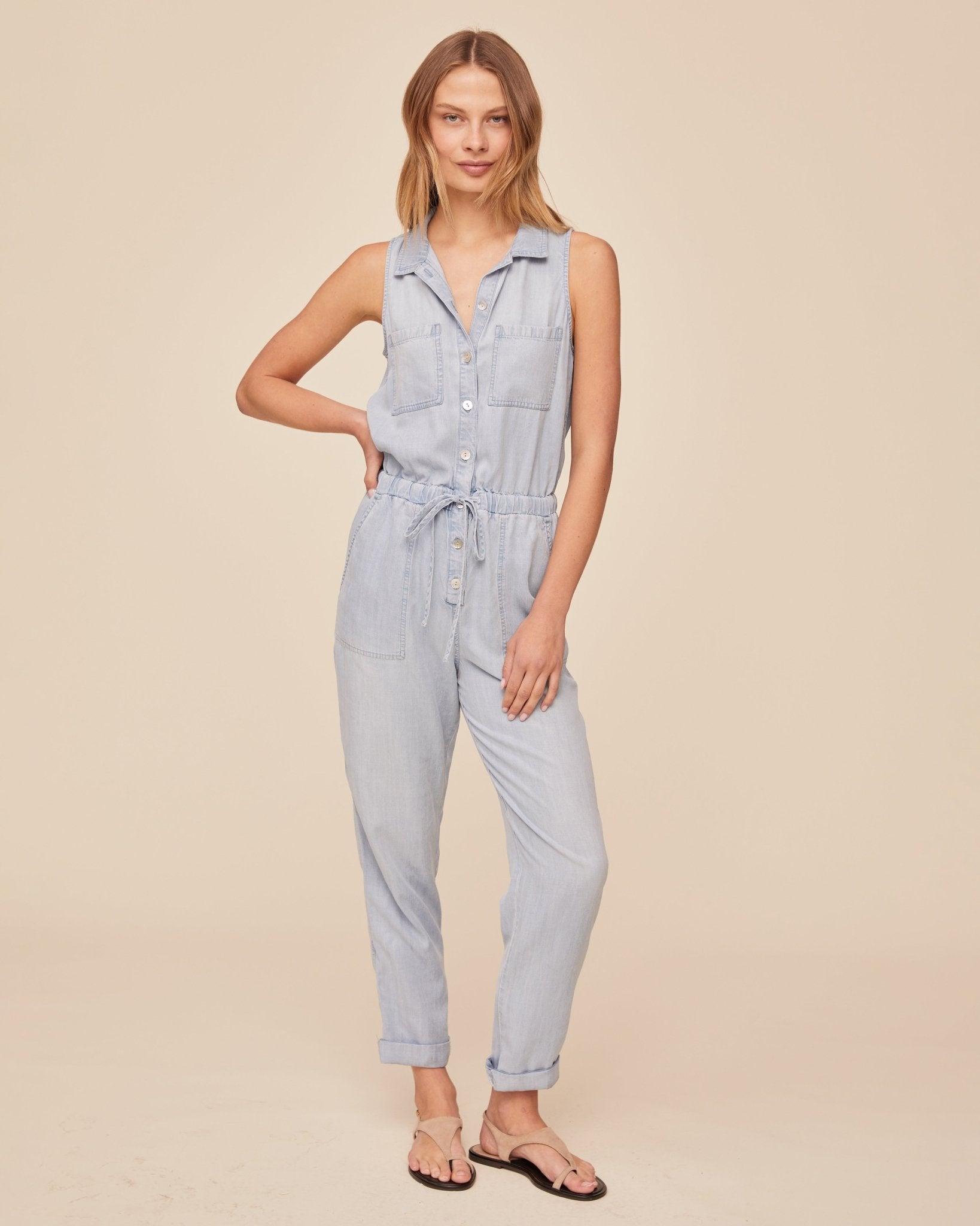 Pocket Jumpsuit - Light Sunspray Wash – Bella Dahl