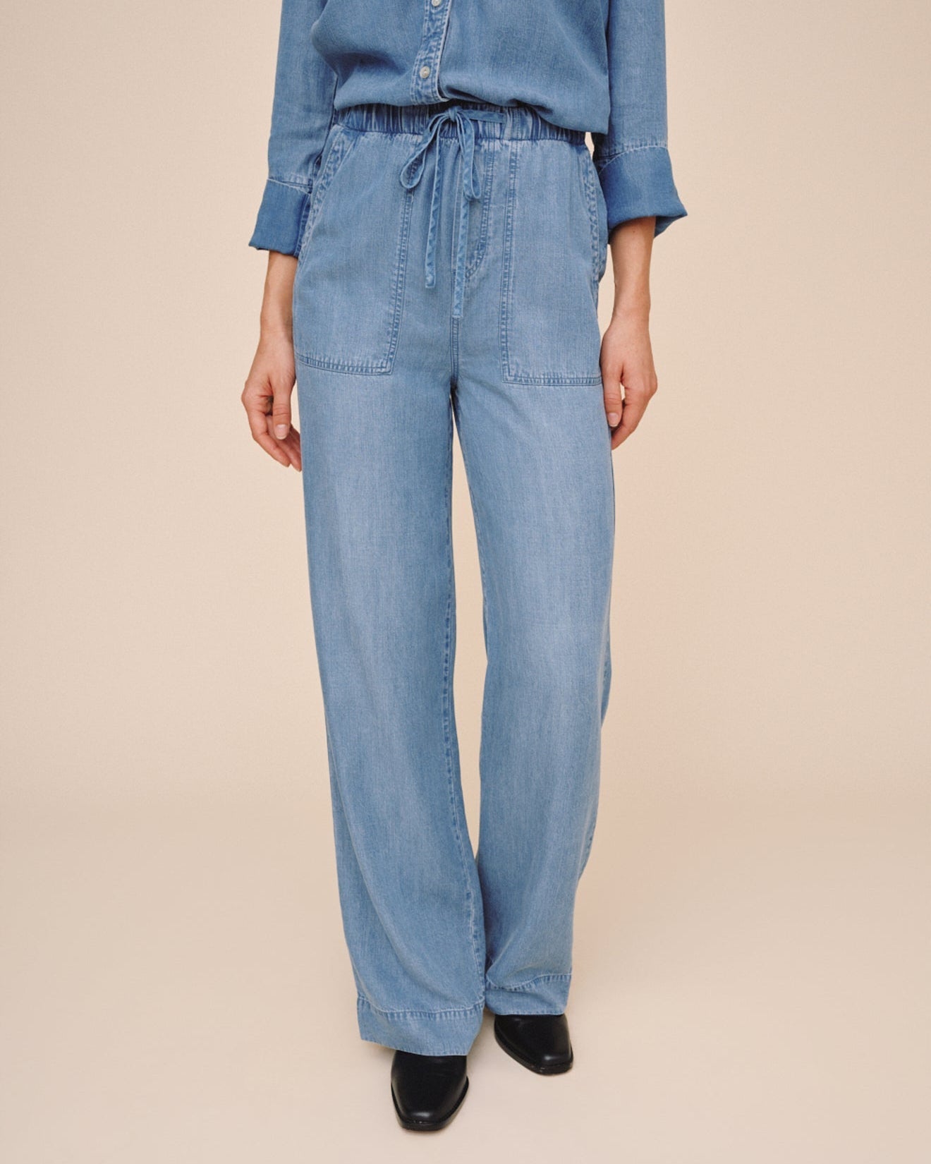 Bella DahlPocket Wide Leg Pant - Indigo Harbor WashPants