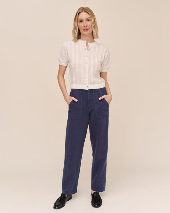 Bella Dahl Porkchop Darted Knee Pant - Deep Cobalt
