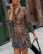 Bella DahlPuff Sleeve Belted Shirt Dress - Ombre Leopard PrintDresses