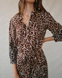 Bella DahlPuff Sleeve Belted Shirt Dress - Ombre Leopard PrintDresses