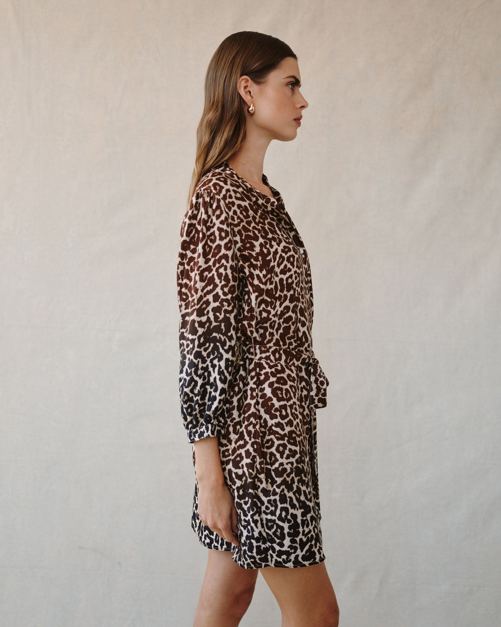 PUFF SLEEVE BELTED SHIRT DRESS OLPDP - Bella Dahl PUFF SLEEVE BELTED SHIRT DRESS OLPDP - Bella Dahl