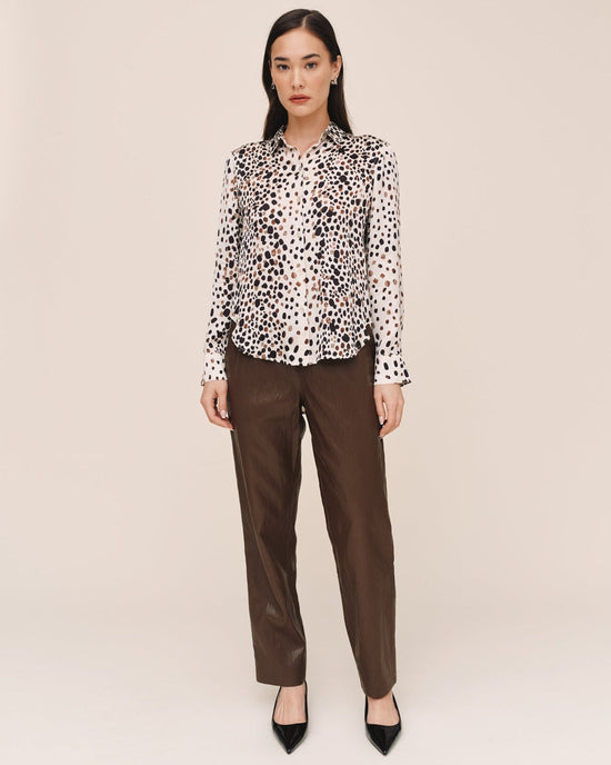 Bella Dahl Pull On Elastic Waist Trouser - Cappuccino