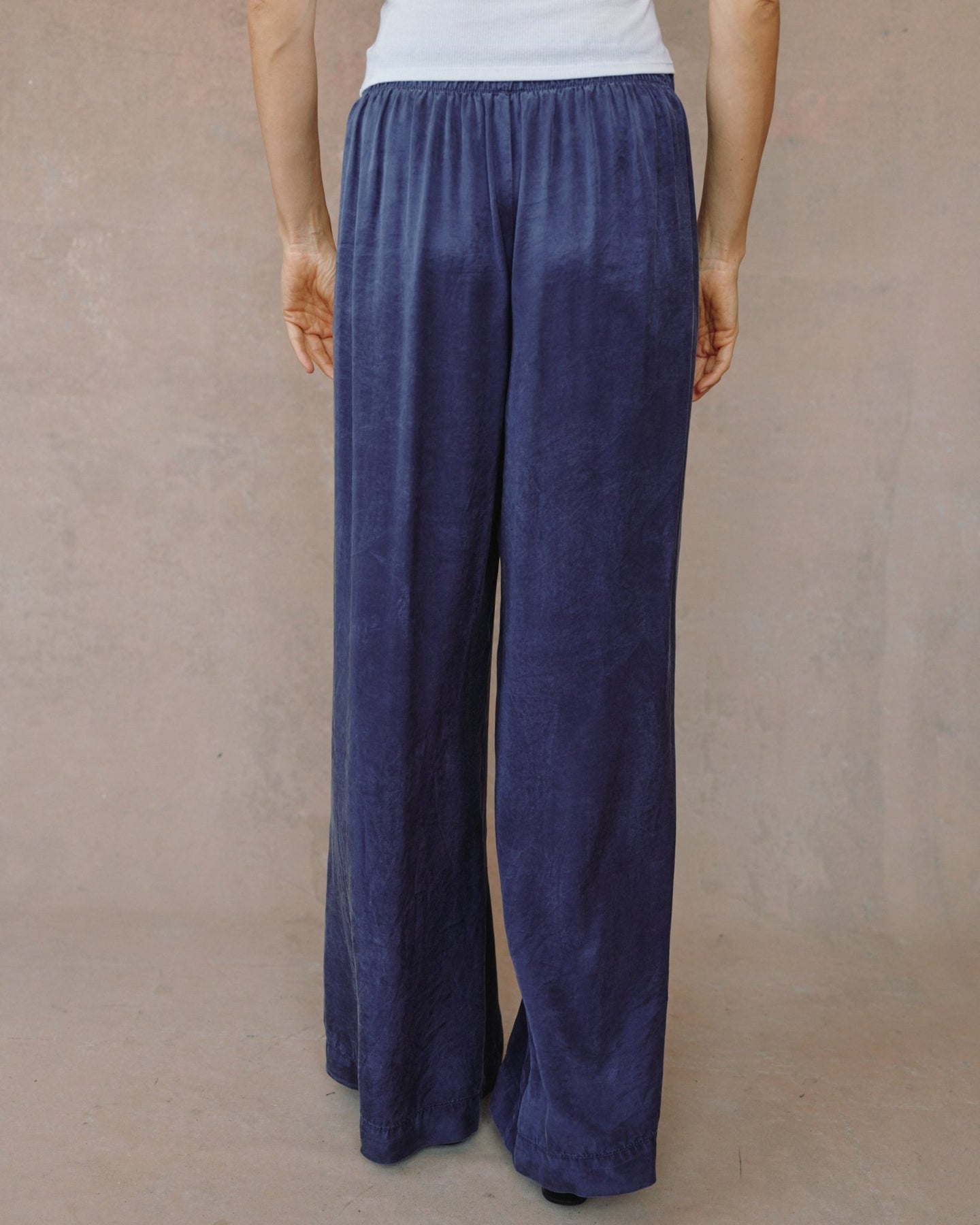 Bella DahlPull - On Inverted Pleat Wide Leg - Royal NavyPants
