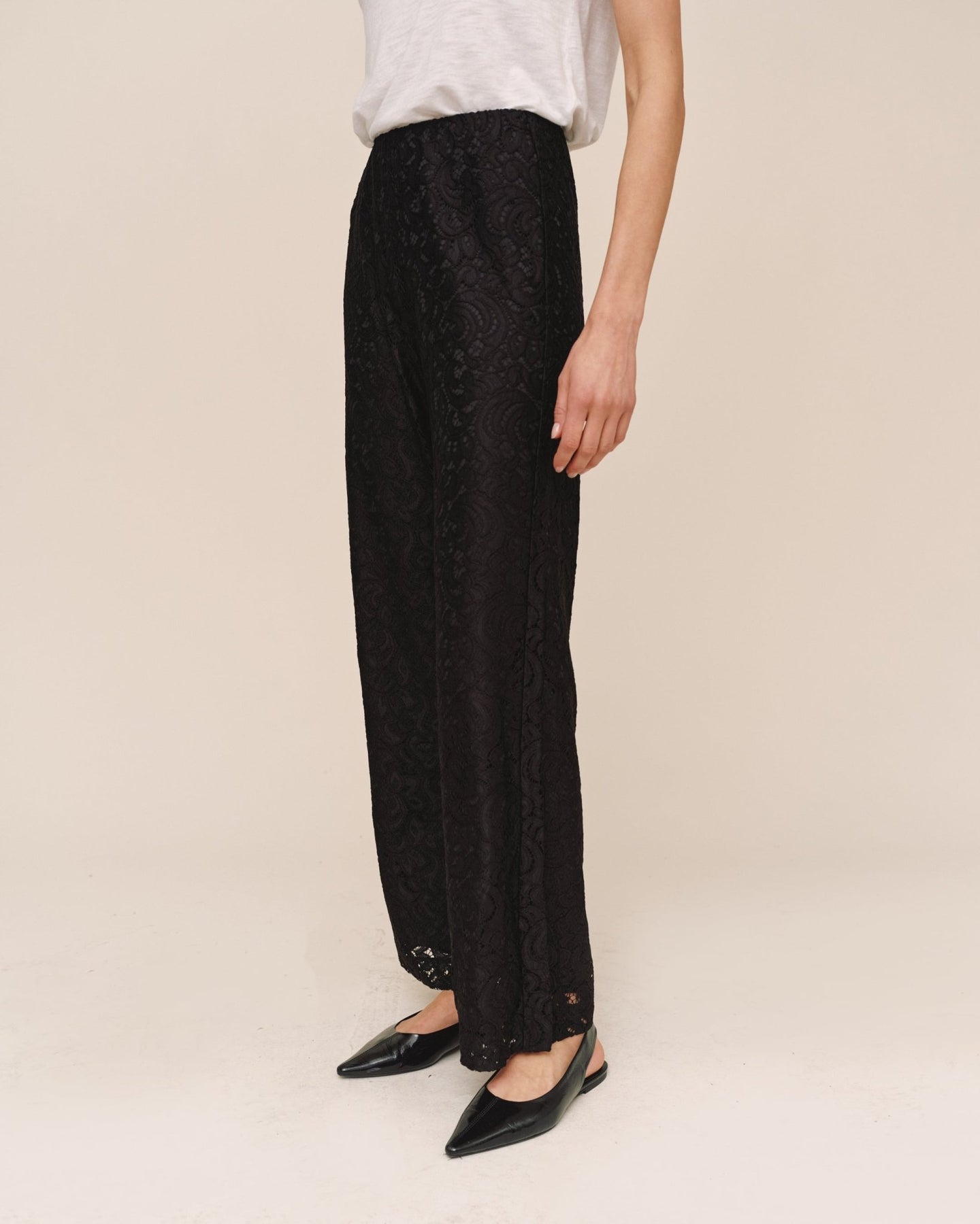 Bella DahlPull On Stretch Lace Pant - BlackPants