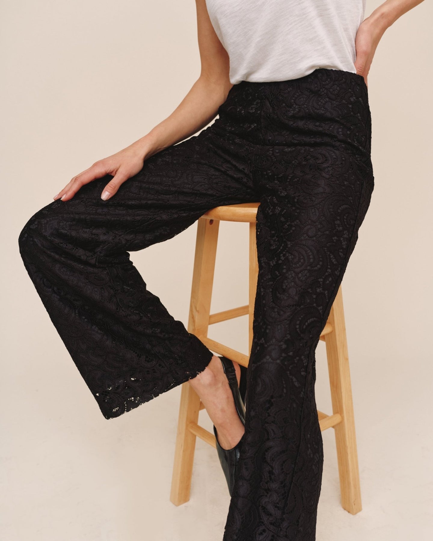 Bella DahlPull On Stretch Lace Pant - BlackPants