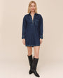 Bella DahlPullover Pocket Shirt Dress - Dark Rinse WashDresses