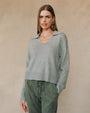 Bella DahlPullover Sweater With Collar - Heather GreySweaters