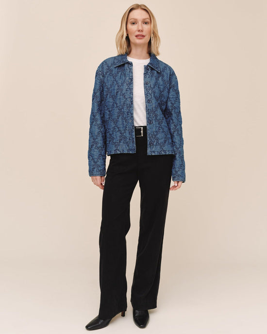 Bella Dahl Quilted Barn Jacket - Indigo Lagoon Wash View 2
