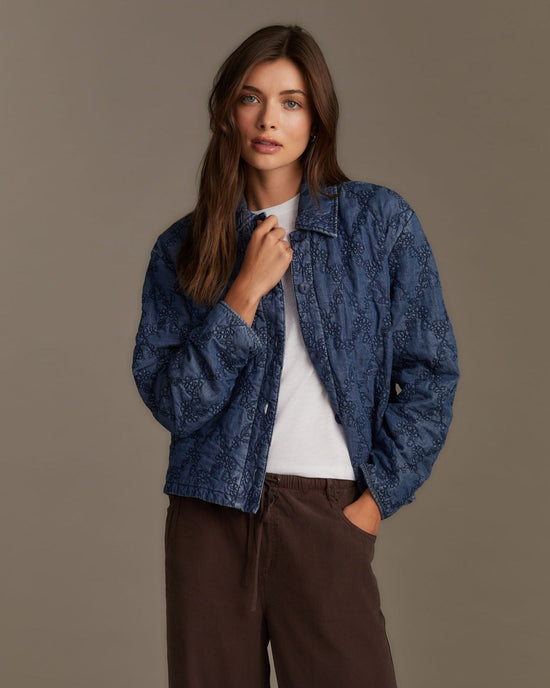Bella Dahl Quilted Barn Jacket - Indigo Lagoon Wash