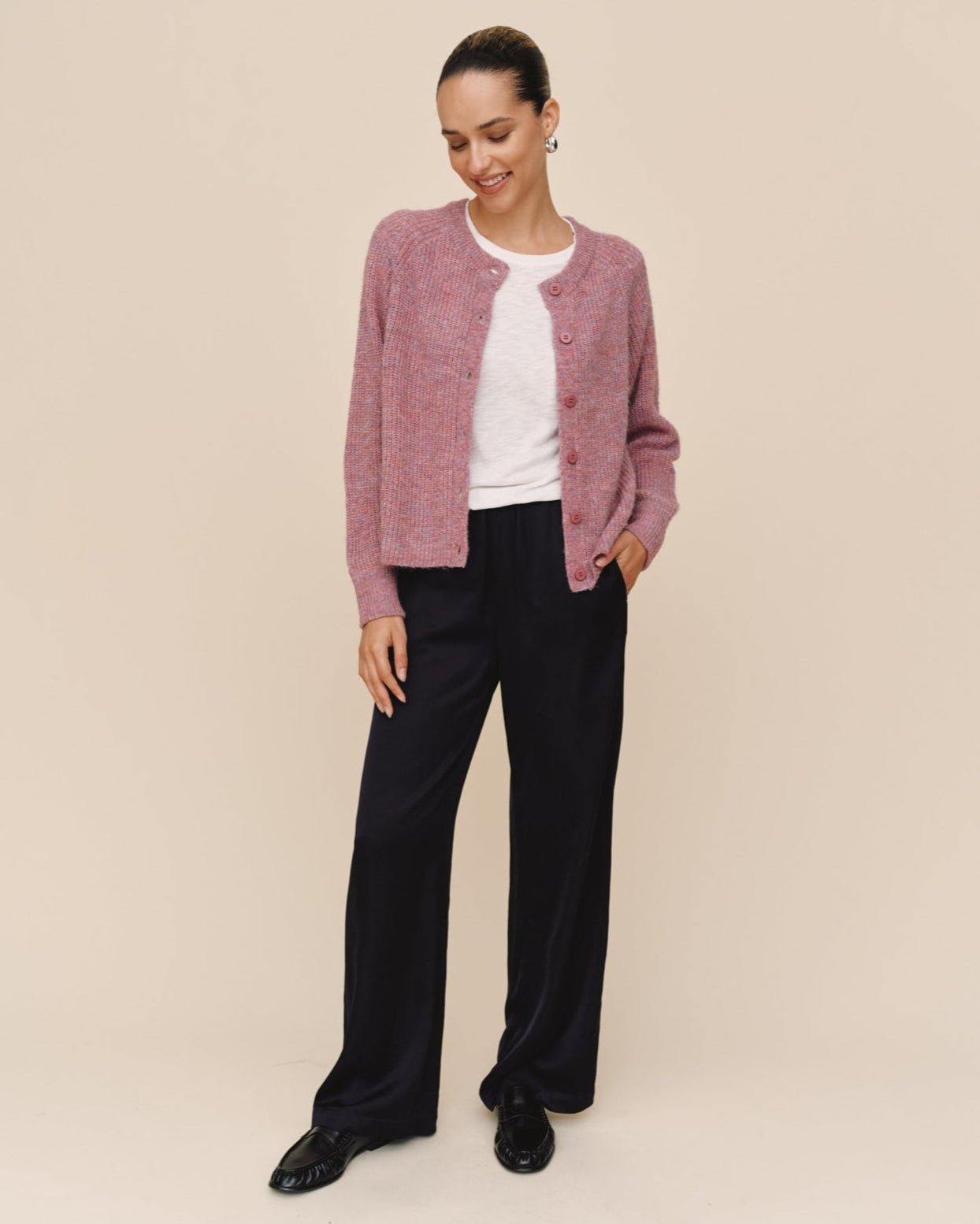 Bella DahlRaglan Cardigan - Frosted WisteriaSweaters