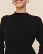 Bella DahlRaglan Ribbed Sweater - BlackSweaters