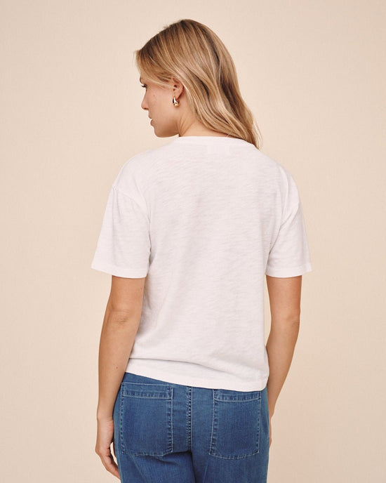 Bella Dahl Relaxed Crew Neck Tee - White View 2
