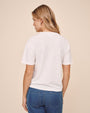 Bella DahlRelaxed Crew Neck Tee - WhiteTops