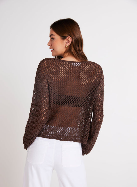 Bella DahlRelaxed Dropped Shoulder Sweater - Cocoa CabanaTops