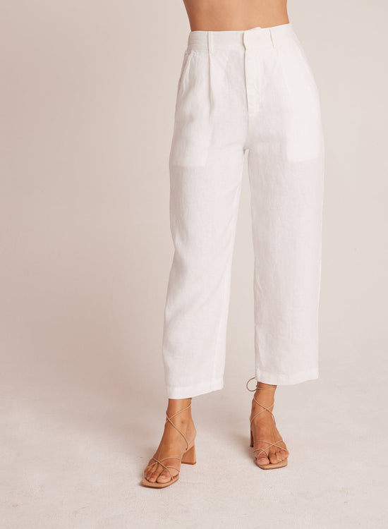 Bella DahlRelaxed Pleat Front Trouser - WhiteBottoms