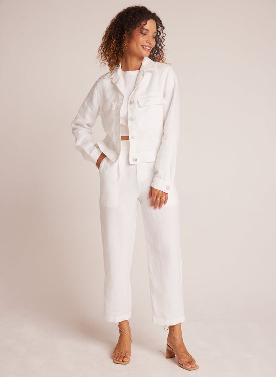 Bella DahlRelaxed Pleat Front Trouser - WhiteBottoms