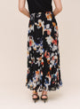 Bella DahlRelease Pleat Chiffon Skirt - Blurred Bloom PrintSkirts