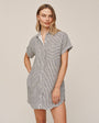 Bella DahlRoll Sleeve Pocket Shirt Dress - Hatch StripeDresses