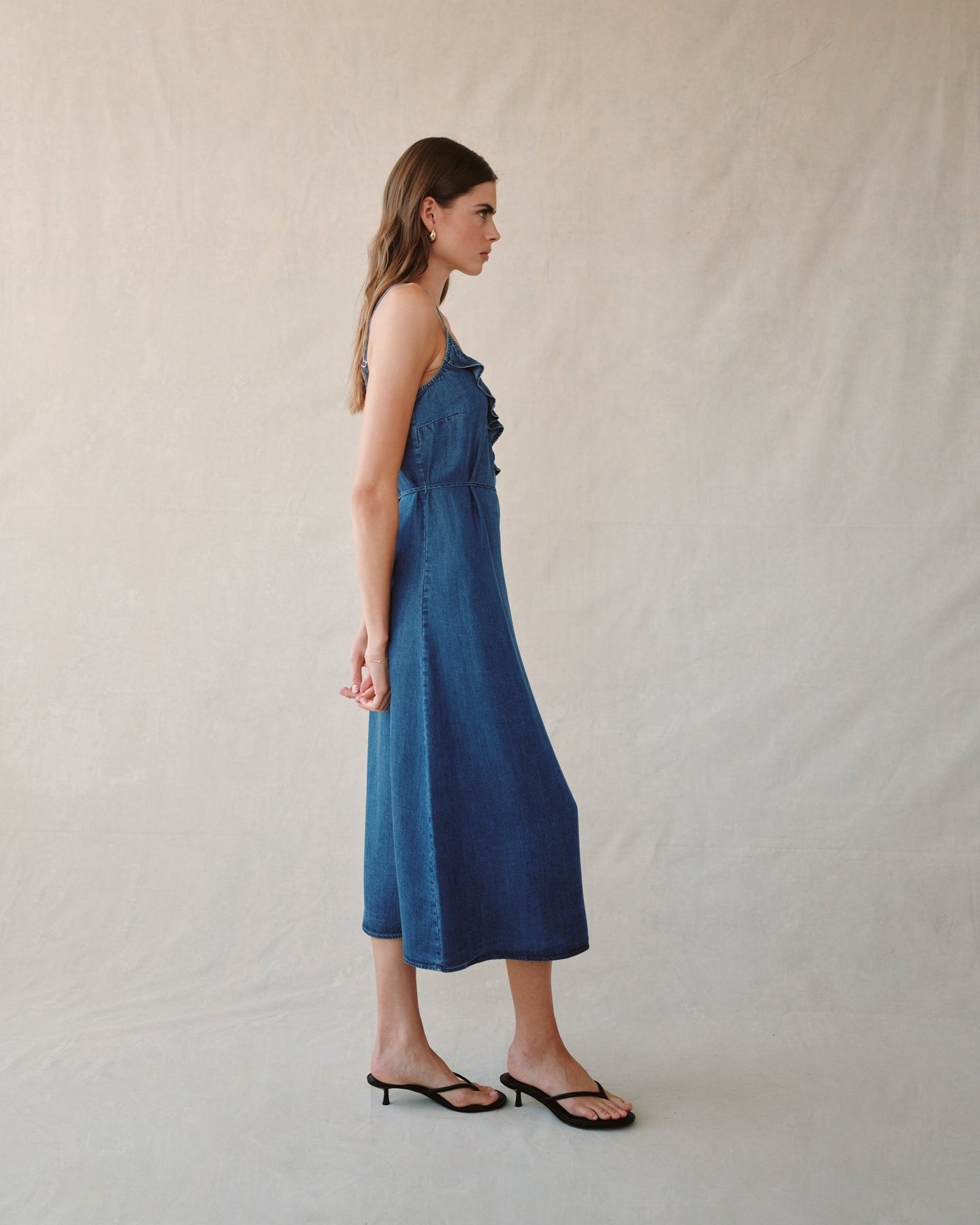 Bella DahlRuffle Cami Midi Dress - Moonlit WashDresses