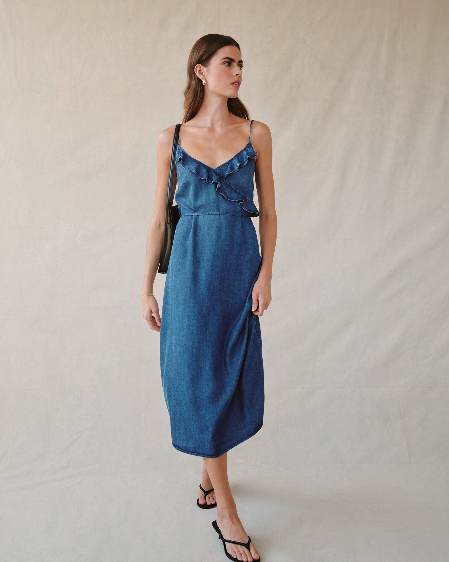 Bella DahlRuffle Cami Midi Dress - Moonlit WashDresses