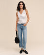 Bella DahlRuffle Hem Knitted Vest - Garden Party StripeTops