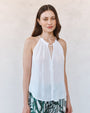 Bella DahlRuffle Neck Halter - WhiteTops